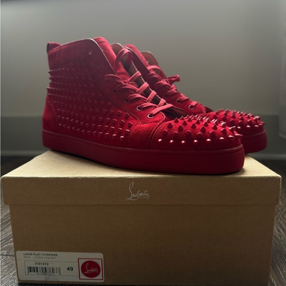 Louis
High-top sneakers - Veau velours and spikes - Red- Men - Picture 5 of 7